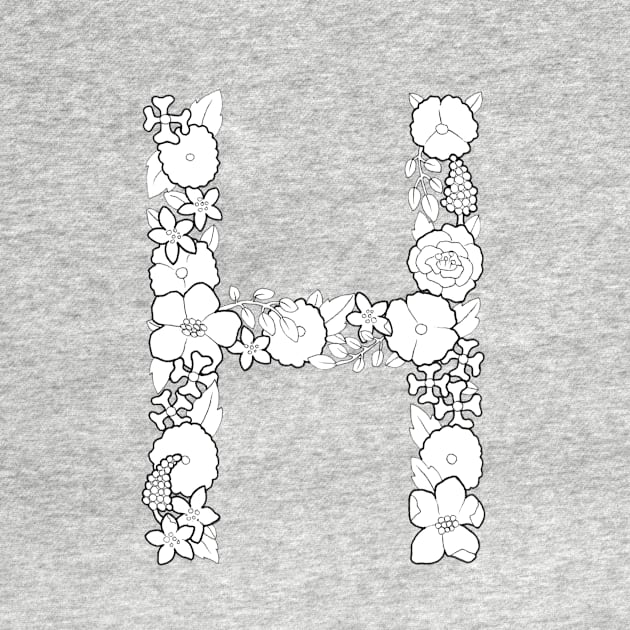 Floral Letter H by Litedawn